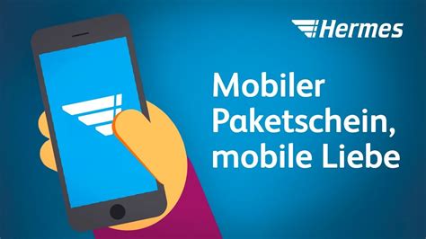 hermes mobiler paketschein online.